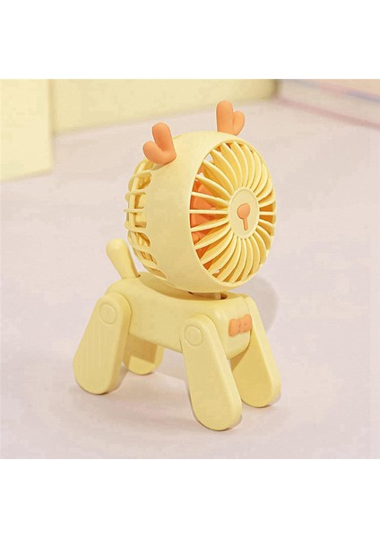 Küçük Fan Masası Kararlı Ayakta Masaüstü Mini Yetişkin Çocuk Açık Seyahat Kullanılabilir (Beyaz) (Yurt Dışından)