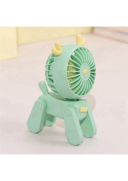 Küçük Fan Masası Kararlı Ayakta Masaüstü Mini Yetişkin Çocuk Açık Seyahat Kullanılabilir (Beyaz) (Yurt Dışından)