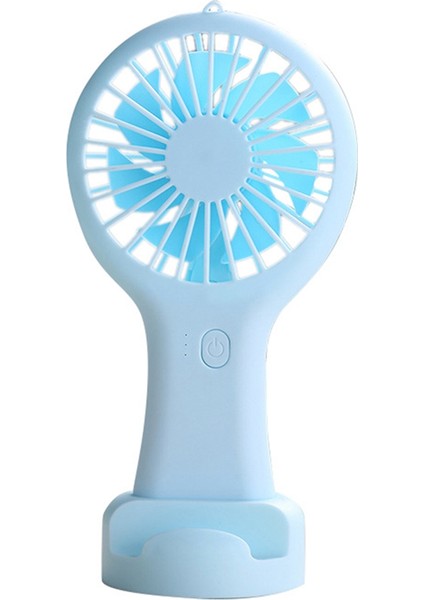 Mavi Taşınabilir Mini El Fan USB Şarj Edilebilir Ofis Yurdu Öğrenci Hediye Için Uzun Dayanıklılık (Yurt Dışından)