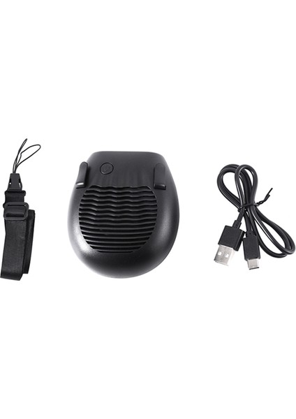 Güç Bankası Kişisel El Kliması Elektrikli Fan 6500 Mah Şarj Edilebilir Asılı Bel Giyilebilir, Siyah (Yurt Dışından)