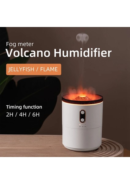 450ML Volkanik Alev Yağ Difüzörü Denizanası Duman Halkası Hava Nemlendirici Ultrasonik Atomize Püskürtücü Hediye (Yurt Dışından) indirimleri