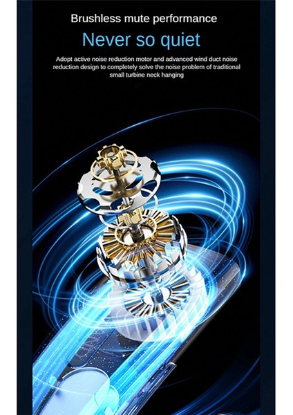 Boyun Fanı Elektrikli Kablosuz USB Şarj Edilebilir Mini Ventilador Soğutma Bladeless Dilsiz Boyun Bandı Fanı, Kraliyet Mavisi (Yurt Dışından) modelleri