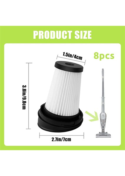 8 El Tipi Elektrikli Süpürge Filtresi, Vch 9629 Vch 9630 Vch 9631 Için, Temizleme Fırçalı Elektrikli Süpürge Filtresi (Yurt Dışından)