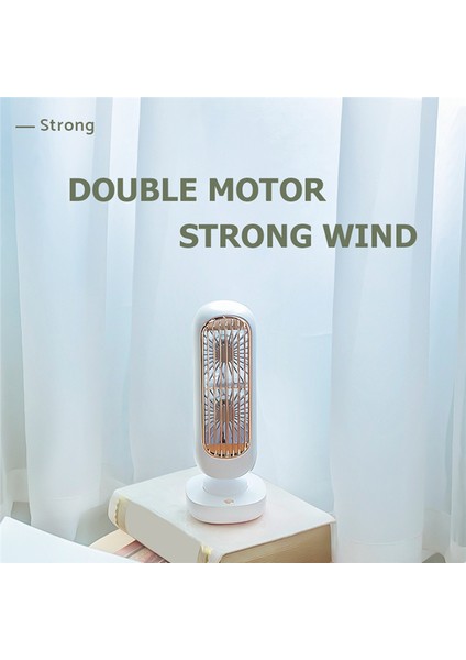 Yeni Stand Mini USB Fan Pil Şarj Edilebilir Kule Masa Tipi-C Ev Çalışma Kamp Için Taşınabilir Masaüstü Hava Soğutucu 1 (Yurt Dışından)