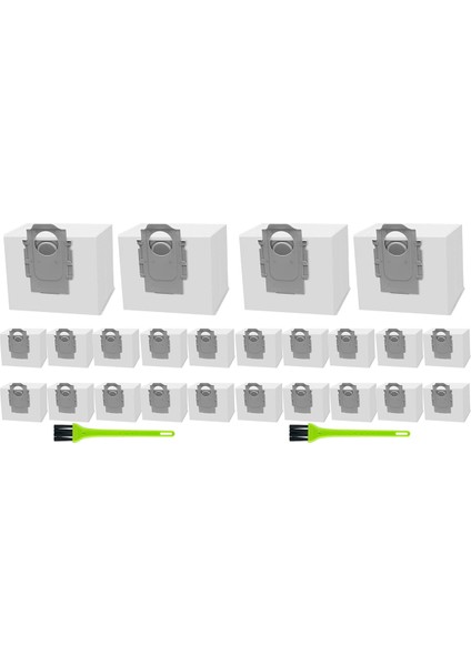 Запасные Части Пылесоса,roborock Q7 Max /q7 Max+ / Q7 Max Plus Için 24 Paket Toz Torbası, Roborock S7 Maxv Ultra/s7 Pro Ultra Elektrikli Süpürge Için (Yurt Dışından)