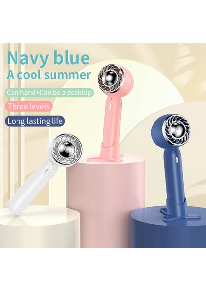 Mini Taşınabilir Fan USB Şarj Edilebilir Soğutma El Üç Hız Ayarı Ventilador Soğutucu Dışında Seyahat Artefaktı, B (Yurt Dışından)