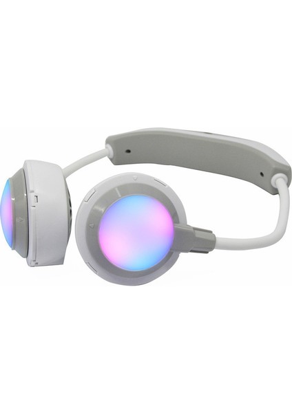 USB Yapraksız Asılı Boyun Fanları Taşınabilir 2000 Mah Şarjlı LED Fan Moda Fanı Etrafında Düşük Gürültü, Gri (Yurt Dışından)