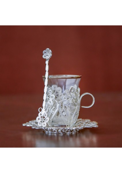 Zarafet Gümüş Kaplama 11,9 cm 6 Parça Trabzon El İşçiliği Telkari Kaşık Takımı 9-01110015 fiyatları
