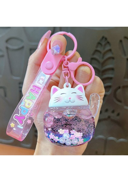 Sevimli Şanslı Kedi Araba Çanta Anahtarlığı Dekorasyonu (Yurt Dışından)