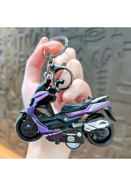 Alaşımı Geri Çekin Motosiklet Anahtarlık Araba Sırt Çantası Dekorasyonu (Yurt Dışından)