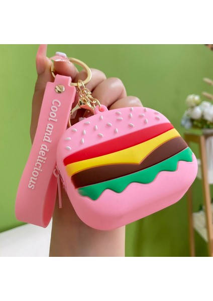 Burger Bozuk Para Cüzdanı Araba Anahtarlık Bagaj Aksesuarları (Yurt Dışından)