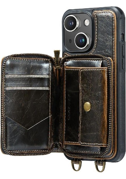 IPhone 13 Için Kılıf Çift Kayış Cüzdan Rfıd Engelleme Şık ve Fonksiyonel (Yurt Dışından) modelleri