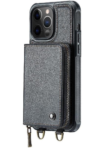 IPhone 12 Için Kılıf Pro Max Çift Kayış Cüzdan Şık ve Fonksiyonel Rfıd (Yurt Dışından)
