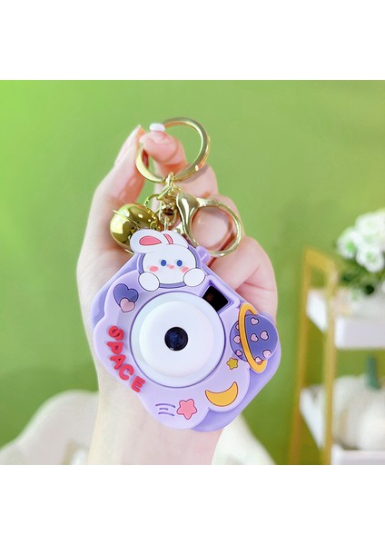 Tavşanı Projeksiyon Kamera Araba Çanta Anahtarlığı Dekorasyonu (Yurt Dışından)