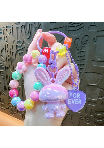 Karikatür Akrilik Tavşan Anahtarlık (Yurt Dışından)