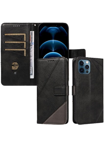 IPhone 13 Pro ve Kart Yuvası Deri Telefon Koruma Kılıfı Için Flip Case (Yurt Dışından)