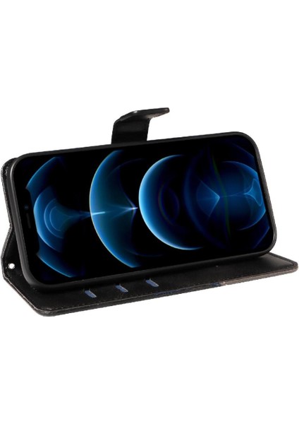 Elmas Dikiş Deri Telefon Kılıfı ile IPhone 13 Pro Max Için Flip Case (Yurt Dışından)