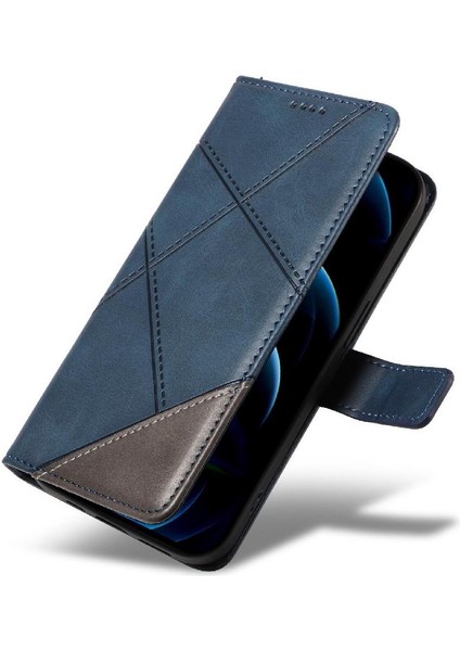 Elmas Dikiş Deri Telefon Kılıfı ile IPhone 13 Pro Max Için Flip Case (Yurt Dışından)