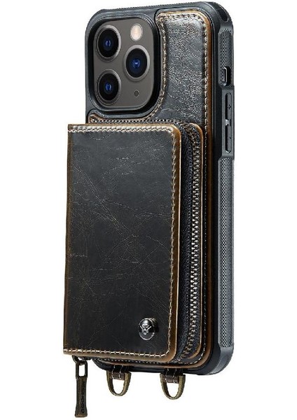 IPhone 11 Pro Rfıd Engelleme Cüzdan Çift Kayış Şık ve 360&DEG; Için Kılıf (Yurt Dışından) indirimleri