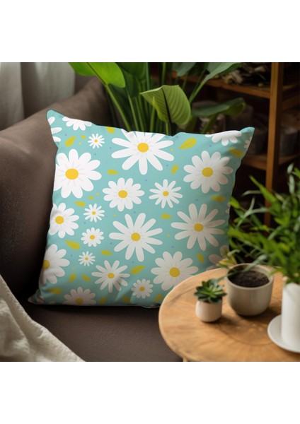 Papatya Tasarımlı 4'lü Yastık Içi ve Kırlent Kılıfı 45CM 113806