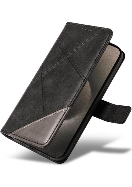 IPhone 15 Için Flip Case Pro Max Deri Telefon Koruma Kılıfı ve Kart (Yurt Dışından)