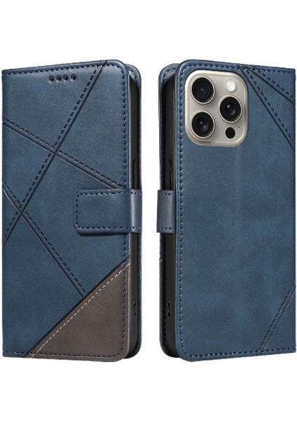 IPhone 15 Için Flip Case Pro Max Deri Telefon Koruma Kılıfı ve Kart (Yurt Dışından)