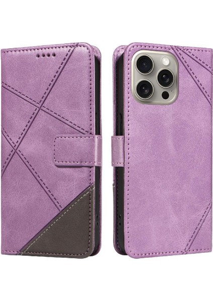 IPhone 15 Için Flip Case Pro Max Deri Telefon Koruma Kılıfı ve Kart (Yurt Dışından)
