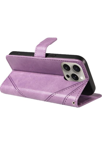 IPhone 15 Için Flip Case Pro Max Deri Telefon Koruma Kılıfı ve Kart (Yurt Dışından)