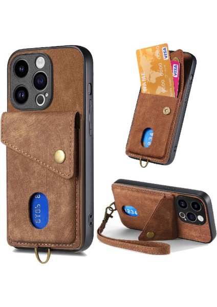 IPhone 15 Için Kılıf Pro Ayrılabilir Kordon Kart Yuvası Çok Fonksiyonlu (Yurt Dışından) modelleri
