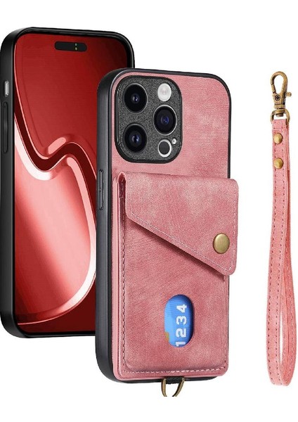 IPhone 15 Için Kılıf Pro Ayrılabilir Kordon Kart Yuvası Çok Fonksiyonlu (Yurt Dışından)