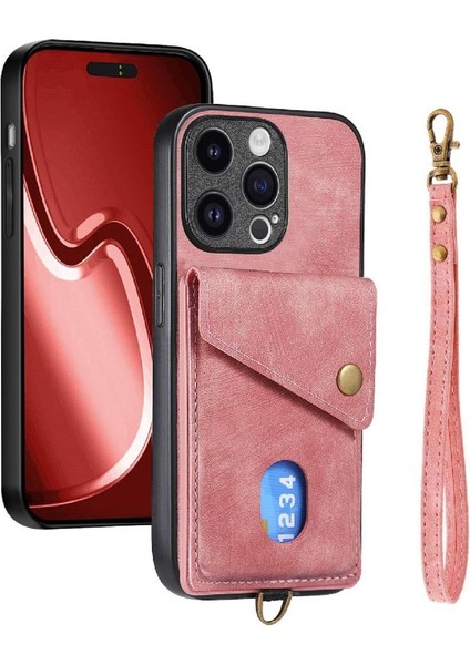 IPhone 15 Için Kılıf Pro Max Kart Yuvası Çok Fonksiyonlu Ayrılabilir Kordon (Yurt Dışından)