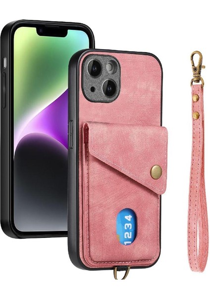 IPhone 14 Için Kılıf Premium Deri Ayrılabilir Kordon Manyetik Kapatma (Yurt Dışından)