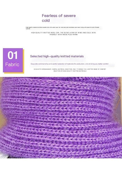 Kaliteli Malzemeden Örme Şapka Atkı-Mor (Yurt Dışından) fiyatları