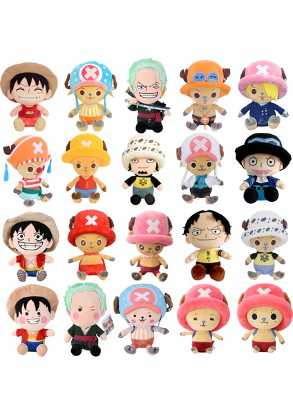 25 cm Orijinal Tek Parça Anime Luffy Chopper Zoro Tek Parça Peluş Oyuncak (Yurt Dışından)