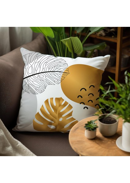 Çiçek Tasarımlı 4'lü Yastık Içi ve Kırlent Kılıfı 45CM 113834 fırsatları