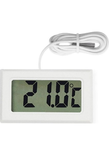 Sıcaklık Isı Termometresi Mini Dijital Isı Ölçer Ntc Sensör -50C 110C Buzdolabı Akvaryum Oda Depo