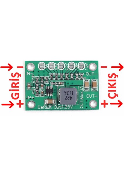 5-16V 3A Voltaj Düşürücü Modül CA-1235 Dc Dc Çevirici Ayarlanabilir Güç Kaynağı Step Down Power