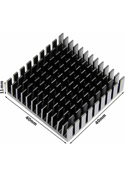 Aluminyum Soğutucu 4X4CM Altın Renk 40X40MM 143 Kanat Pasif Radyatör Peltier