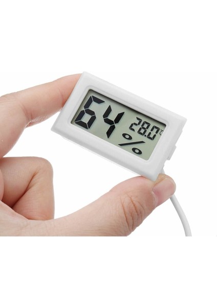 Mini Nem Sıcaklık Ölçer Ekran Dijital Termometre Kuluçka Sera Depo Ev Oda Ofis Medikal Panel Montaj modelleri