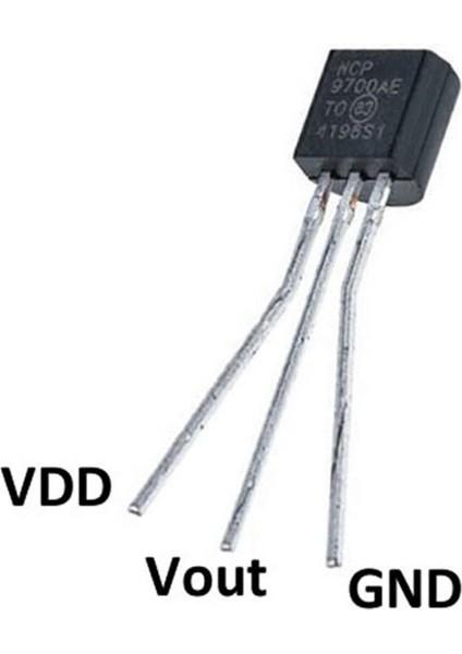 Microchip MCP9700-E/TO Analog Sıcaklık Isı Sensörü -40C / 125C 3 Pin TO92 LM35 Muadili