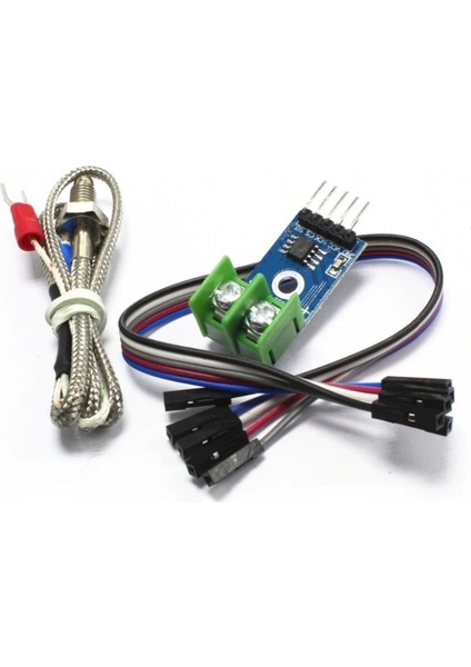MAX6675 Modül + K Tip Termokupl - Sıcaklık Isı Sensörü -20C +85C modelleri