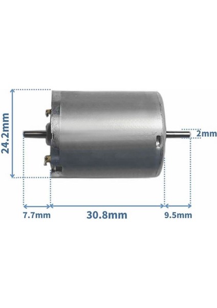 RS370 Karbon Fırçalı Dc Motor Dual Çift Milli Dc 12V / 24V 13500 Rpm Rc Ucak Rc Bot Oyuncak Araba