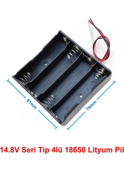 18650 4lü Pil Kutusu Seri 4 Adet 14.8V Seri Lityum Lion Batarya Yuvası Mobil Güç Kaynağı Powerbank