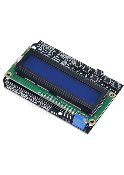 Arduino Shield 2X16 Karakter LCD Modül 6 Buton Keypad Tuş Takımı