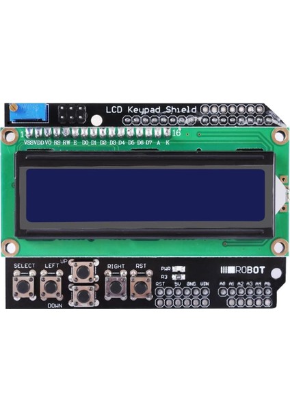 Arduino Shield 2X16 Karakter LCD Modül 6 Buton Keypad Tuş Takımı