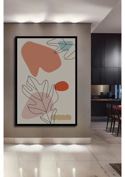 Dekoratif Ahşap Tablo Bohem Art Premium Table Çerçeve Görünümlü Dikey Duvar Dekorasyon Tablosu