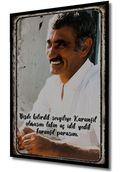 Dekoratif Tablo Yılmaz Güney Retro Ahşap Poster Çerçeve Görünümlü Dikey Duvar Dekorasyon Tablosu modelleri