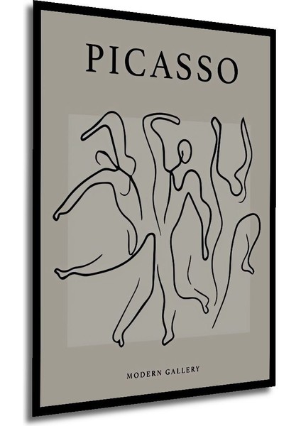 Dekoratif Ahşap Bohem Serisi - Picasso 03 Tablo Çerçeve Görünümlü Dikey Duvar Dekorasyon Tablosu
