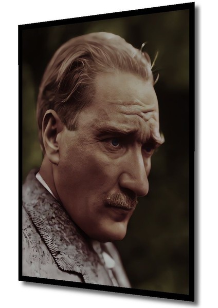 Dekoratif Dikey Atatürk Duvar Tablo Ahşap Dikdörtgen Tablo indirimleri