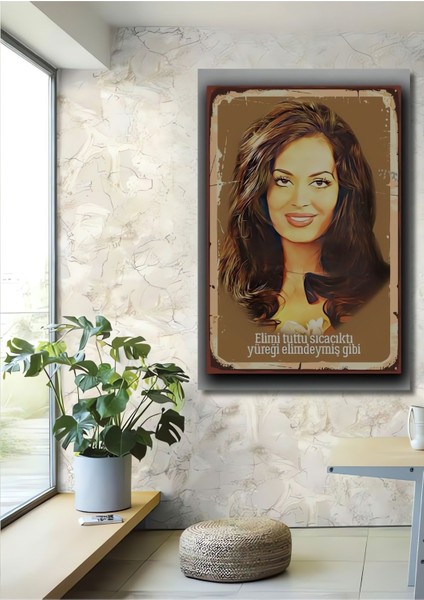 Dekoratif Dikey Yeşilçam Poster Duvar Tablo Ahşap Dikdörtgen Tablo